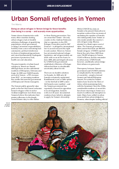 Morris urban somali refugees in yemen png
