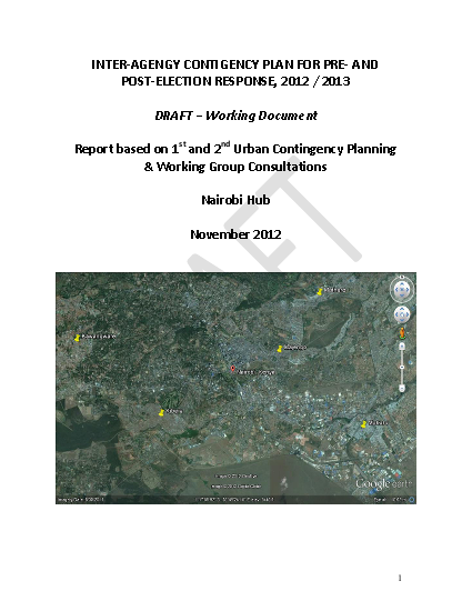 Nairobi hub draft contingency plan nov 2012 png