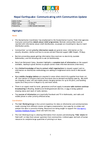 Nepal earthquake response cwc update 8 20 05 2015 png