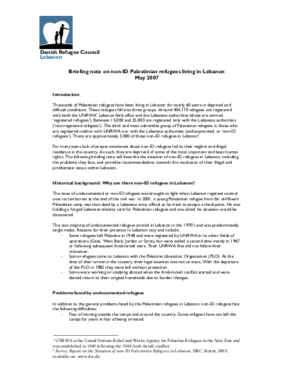 Non id refugee briefing note png