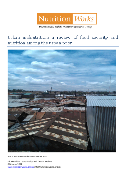 Urban malnutrition: a review of food security and nutrition among the ...