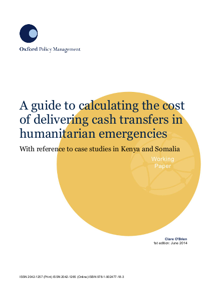 Opm working paper 2014 2 a guide to calculating the cost of delivering png