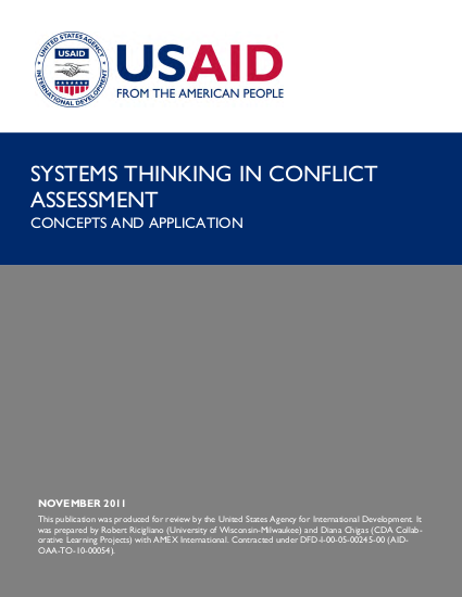 Systems Thinking in Conflict Assesment: Concepts and Application | ALNAP