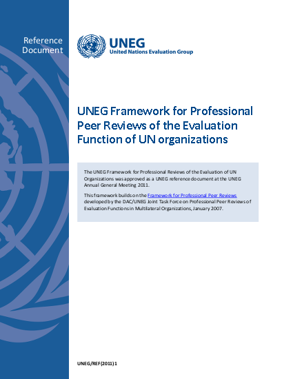 Ref 2011 1 uneg framework for professional peer reviews of the evaluation function of un organizations png