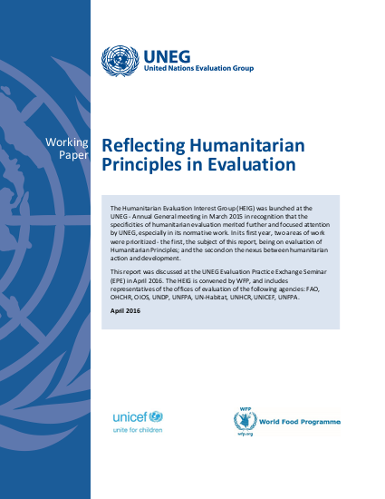 Reflecting humanitarian principles in evaluation uneg working paper 2016 0 png