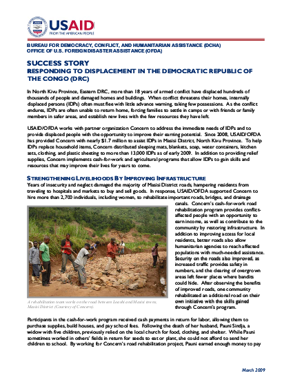 Success Story: Responding to Displacement in the Democratic Republic of ...