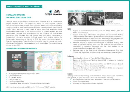 S snap summary of work dec 2012 june 2015 png