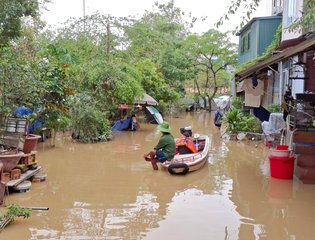 Hanoi floods in Vietnam Typhoon Yagi aftermath.