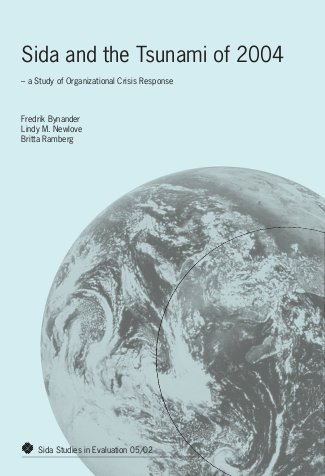 Sida and the tsunami of 2004 a study of organiza png
