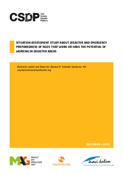 Situuation assessment study about disaster and emergency preparedness of ngos png