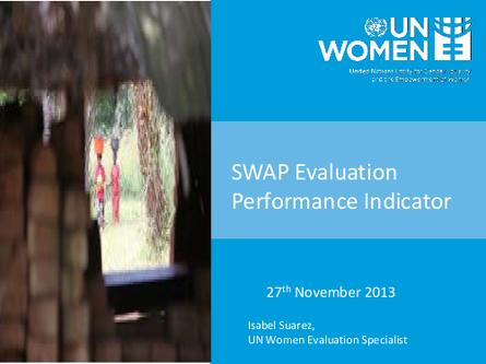 Swap evaluation performance indicator 112713webinar presentation png