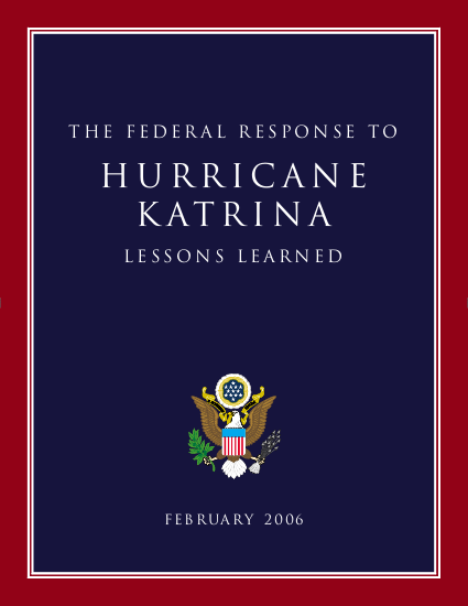 The federal response to hurricane katrina lessons learned  png