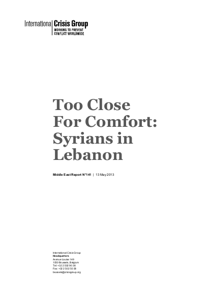 Too close for comfort syrians in lebanon png