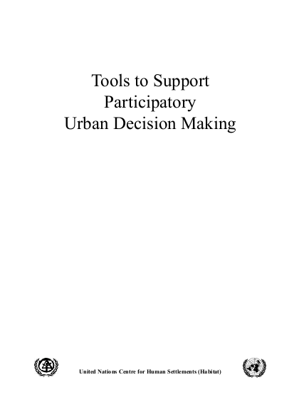 Tools to support participatory urban decision making png