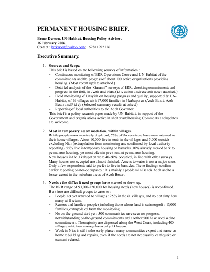 Un habitat permanent housing brief png