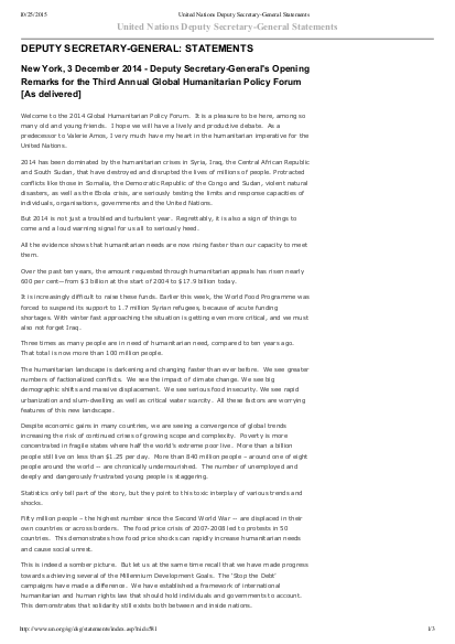 United nations deputy secretary general statements png