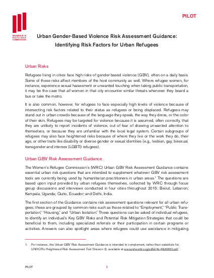 Urban gbv risk assessment tool 2017 png