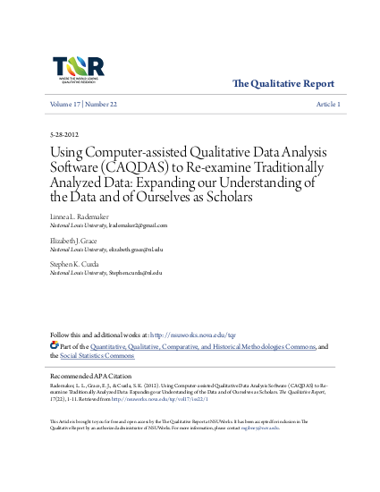 Using computer assisted qualitative data analysis software %28caqda png