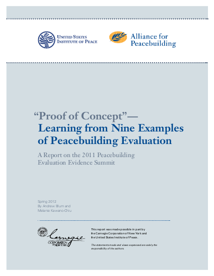Proof Of Concept Learning From Nine Examples Of Peacebuilding