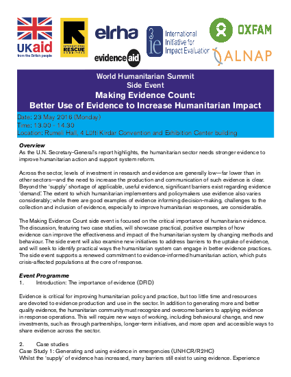 Whs evidence side event invitation and summary png