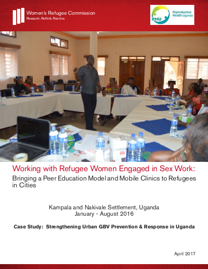 Working with refugee women engaged in sex work png
