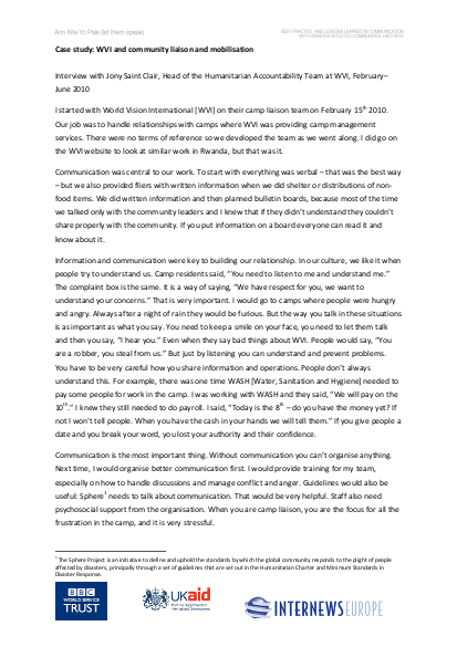 Wvi and effective camp liaision png