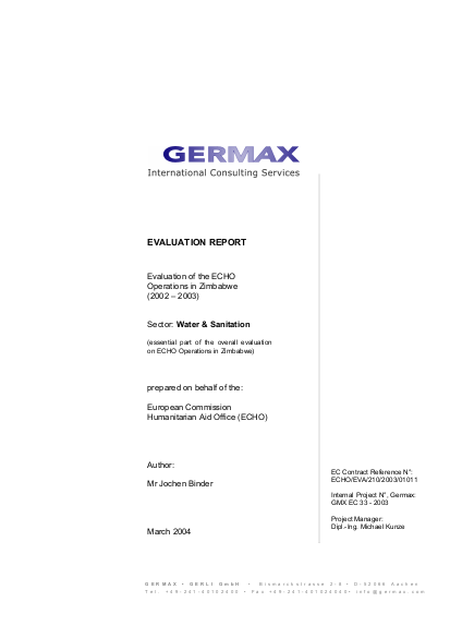 Zimbabwe report watsan png